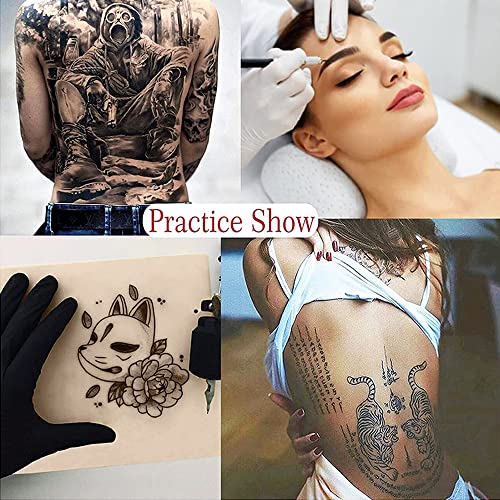 CICITOYWO 5 Pcs Tattoo Practice Skin Kit - 8x6in Double-Sided