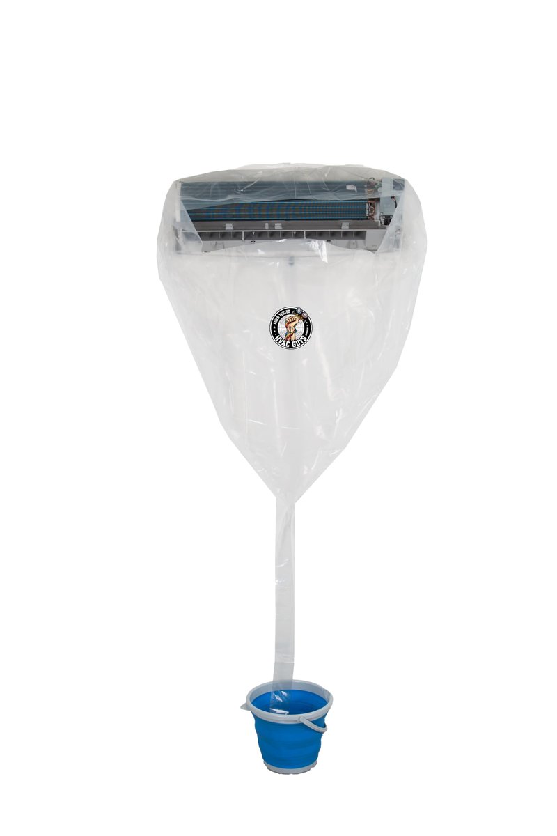 HVAC Guys Complete Mini Split Cleaning Kit | Mini Split Coil Cleaner Kit Includes 360 Degree Mini Split Cleaning Bag, Bucket, Spray Nozzle, Coil Cleaner, Faucet/Hose Adapter