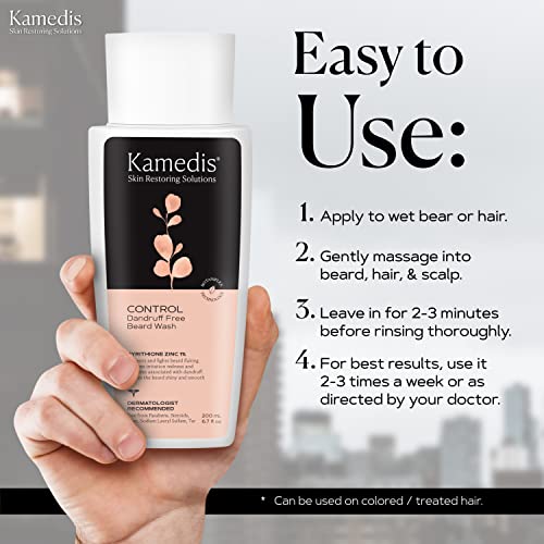 KAMEDIS Beard Wash Shampoo for Men - Dandruff Relief & Itch Control