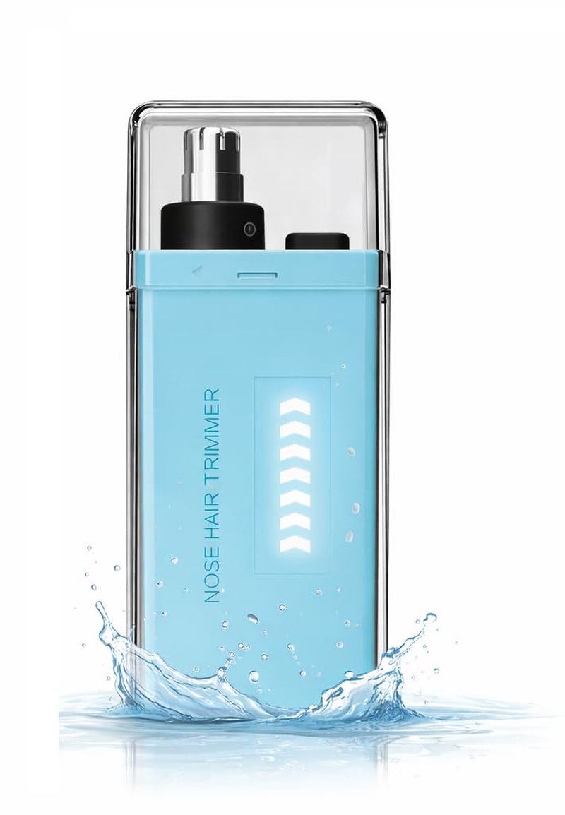 Infinity Choices Nose Hair Trimmer for Men Women - Electric Nose Hair Clipper with Replaceable Stainless Steel Blade, Powerful Motor, Wet/Dry Use, Portable USB Rechargeable Design | Blue