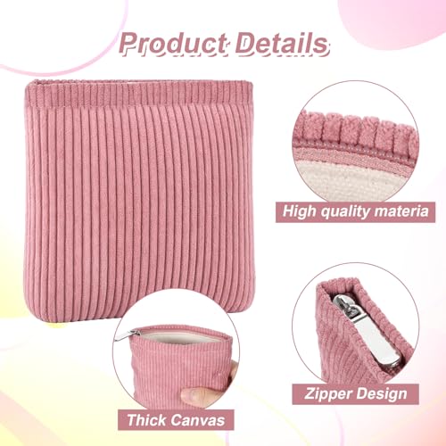MAQUITA 8-Piece Corduroy Makeup Bag Set - Portable Cosmetic Pouches