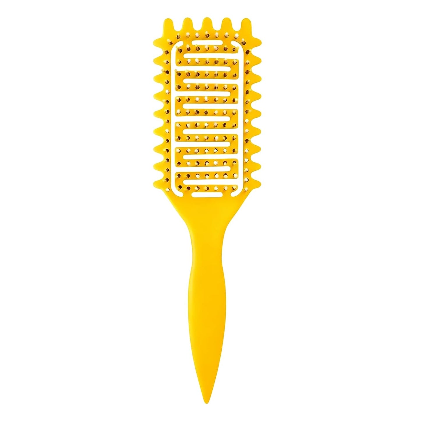 Curl Defining Brush - Vented Detangling Hair Brush for Curly Hair | Lightweight & Curved Design (Pink)