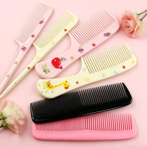 Cute Baby Hair Comb Set - 8-Piece Detangling & Styling Combs