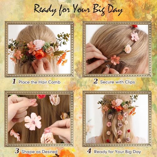 Boho Wedding Flower Hair Vine Headpiece | Flexible Bridal Accessory
