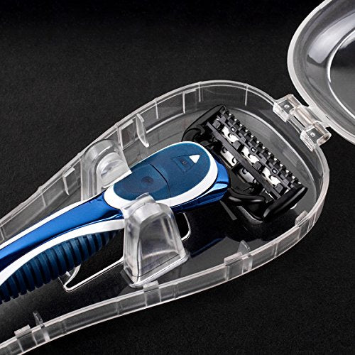 QSHAVE Portable Travel Razor Hard Case for Manual Razors - 3 Pack