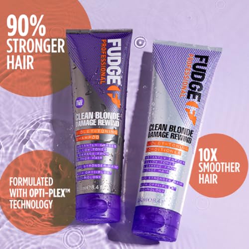 Fudge Clean Blonde Damage Rewind Conditioner - Violet Toning 8.4 oz