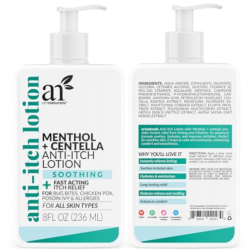 ArtNaturals Anti-Itch Lotion with Menthol - 8 oz Fast Relief