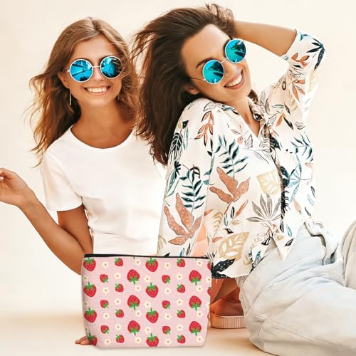 Jealance Strawberry Pattern Waterproof Makeup & Travel Bag - 98