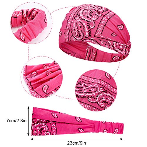 WILLBOND 10 Pack Wide Stretch Headbands for Women - Boho Hair Wraps & Knotted Bands