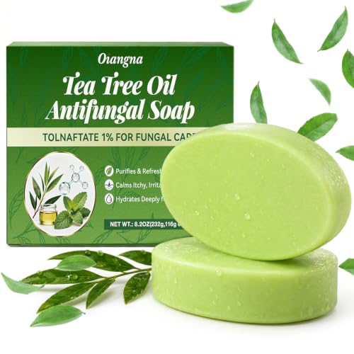 Antifungal & Antibacterial Tea Tree Oil Soap Bar - 2 Pack for Skin Care