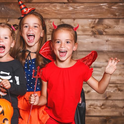 Red Devil Horn Hair Clips - Halloween Cosplay Hair Accessories for Girls & Women
