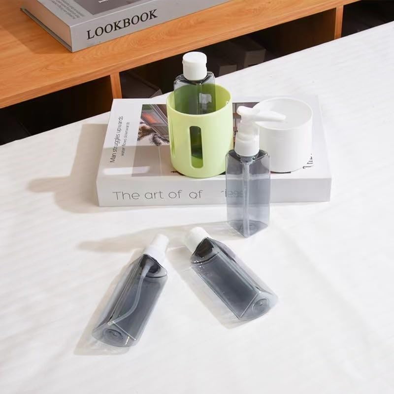 Travel Dispenser Set - 4 Pack Leak Proof Travel Bottles for Toiletries | Portable 60 ML Pink Containers