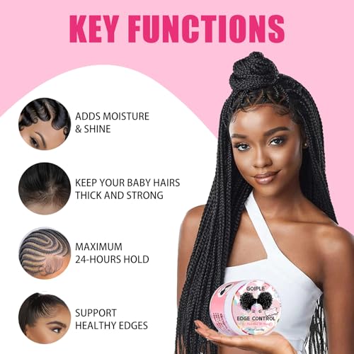 Goiple Edge Control Wax & Castor Oil Styling Kit with Braid Bonnet
