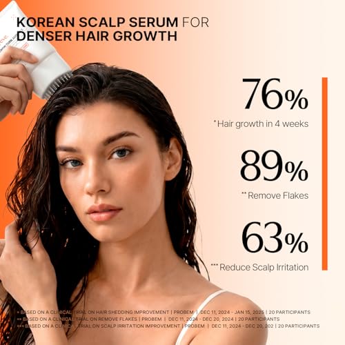 lilyeve GROWTURN Hair Growth Serum with Built-in Brush, Heartleaf-Derived Exosomes to Revitalize, Scalp Massager, Korean Hair Care, 3.38 fl. oz.