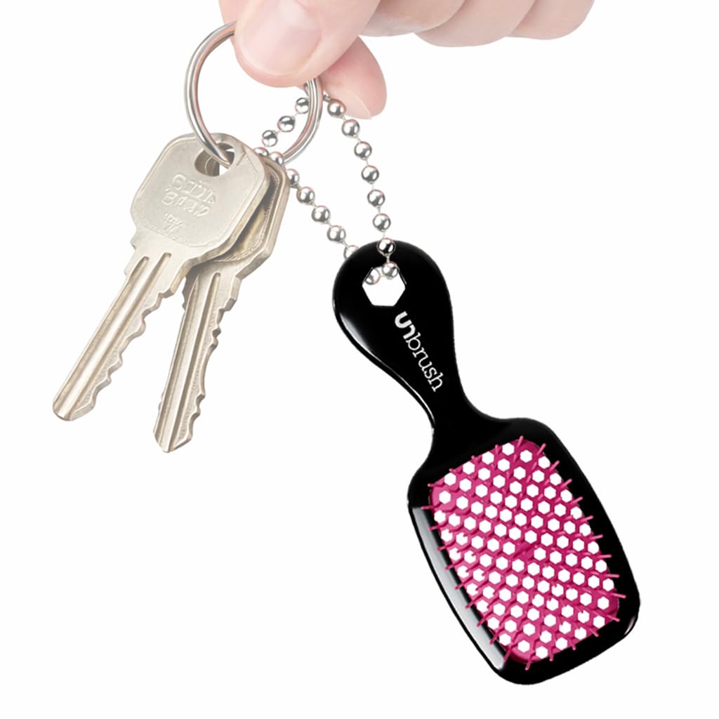 Mini Hair Brush Keychain - FHI Heat Collectible Charm for Bags & Keys | Perfect Accessory for Beauty Lovers