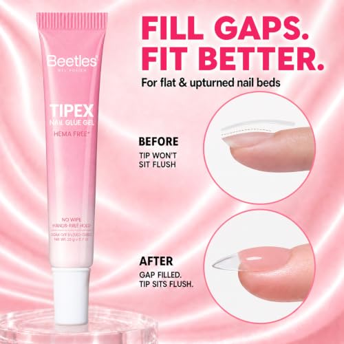 Beetles Nail Glue Gel - HEMA-Free, Strong Adhesion for Press-On Tips