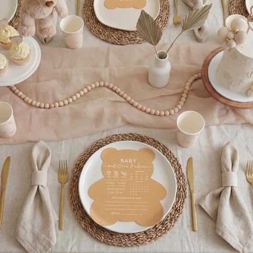 50 Baby Shower Predictions & Advice Cards - Bear Themed Keepsakes
