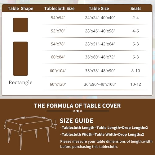 HOMOHEINI Green Rectangle Tablecloth - Waterproof & Stain-Resistant, 52 x 70 Inch
