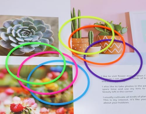 30 Pcs Retro Neon Silicone Hair Tie Bracelets for Adults