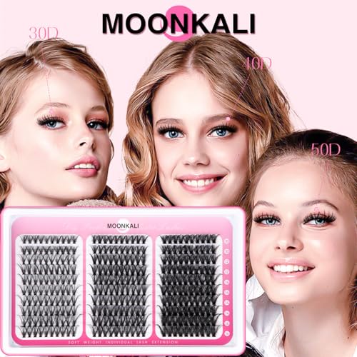 MOONKALI 30D 40D 50D Lash Clusters - Mix Individual Eyelash Extensions