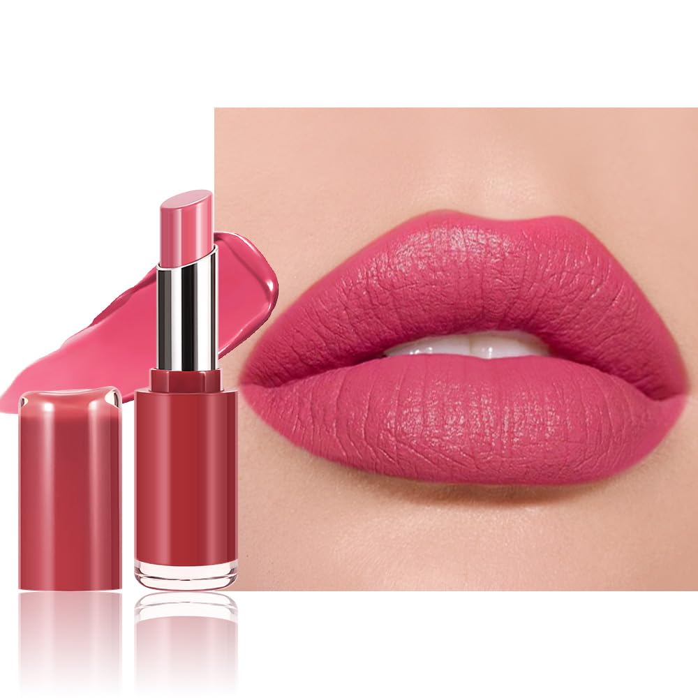 Moisturizing Butter Lipstick for Women - Nourishing Vegan Lip Balm | 2-Pack Rose & Brown Black