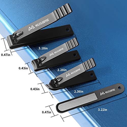 MILEILUOYUE Stainless Steel Nail Clipper Set - 4 Pieces