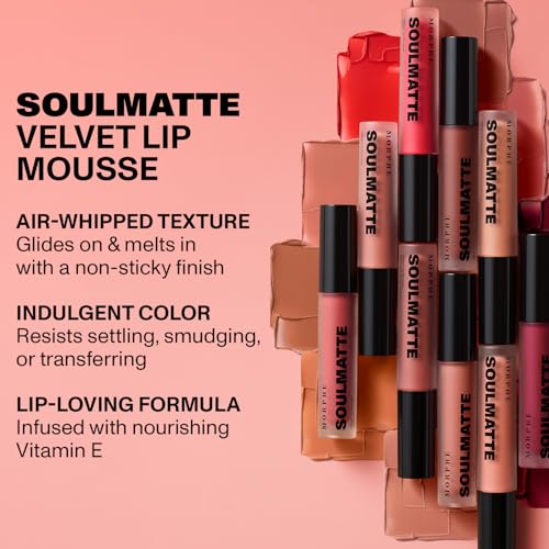 Morphe Soulmatte Velvet Lip Mousse - Honey, Long-Lasting Matte Lipstick