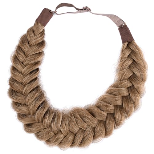 Dirty Blonde Synthetic Hair Braided Headband for Women
