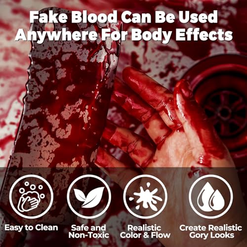 BOBISUKA Dark Fake Blood Spray 50ml Washable SFX Makeup for Halloween & Cosplay