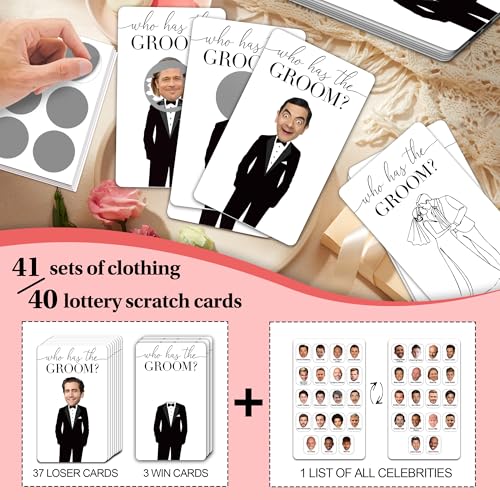 Minimalist Who Has The Groom Scratch Off Game Cards for 41 Guests