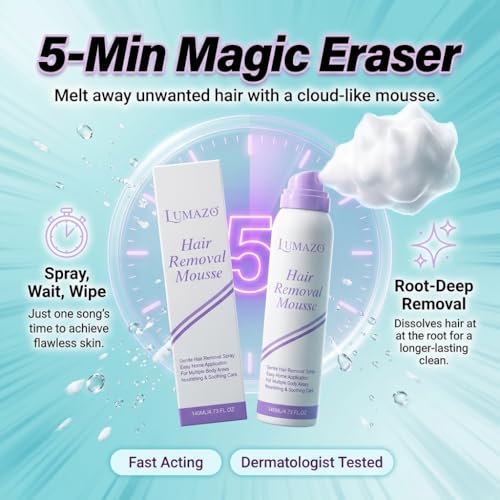 Hair Removal Cream, Smooth Hair Removal Spray? Fast Acting Cloud Sense with Aloe & Hyaluronic Acid for Women & Men (1pc)