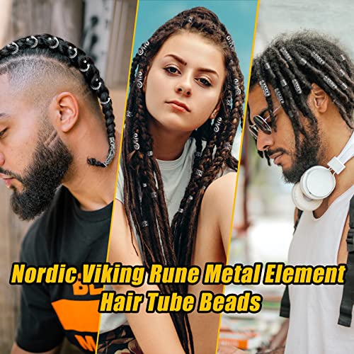 152PCS Viking Hair Jewelry Beads Set for Braids Beards & DIY Accessories