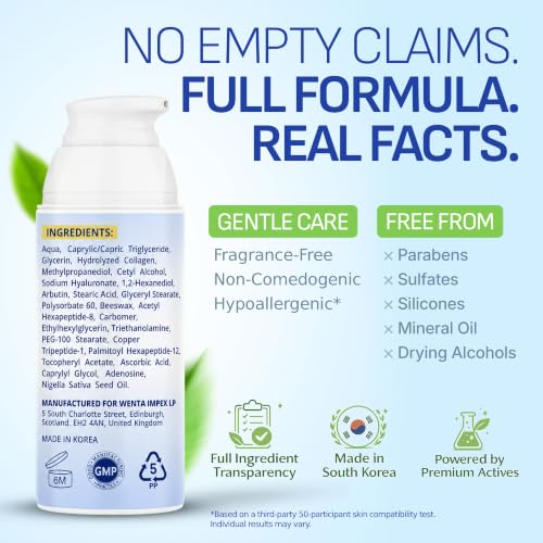 Korean Face Cream for Neck – Lift & Firm Peptide Moisturizer with 7% Collagen & 2% Hyaluronic Acid