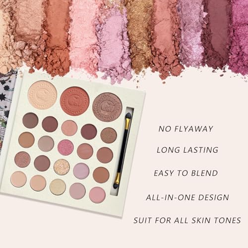 K'APEINE 23-Color Matte & Shimmer Eyeshadow Palette for Women - Nude & Natural Looks