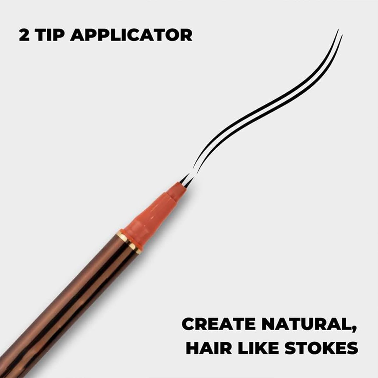Diamalfi Pencil Para Cejas, Diamalfi Beard Pen Eyebrow Pencil Filler, 2 Tip Ultrafine Pen - For Beard & Eyebrows - Water Resistant, Natural Look, Easy to Use, Long Lasting, Brow Pen(Brown)