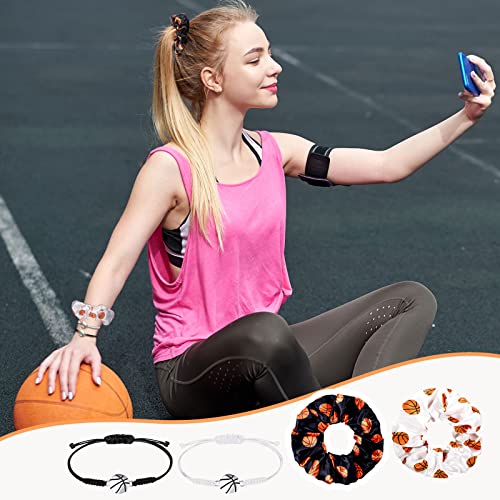 Hoteam Basketball Scrunchies & Bracelets Set - 40 Pcs for Girls