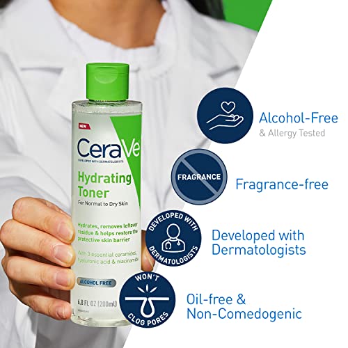 CeraVe Hydrating Toner with Hyaluronic Acid & Niacinamide 6.8 Fl Oz