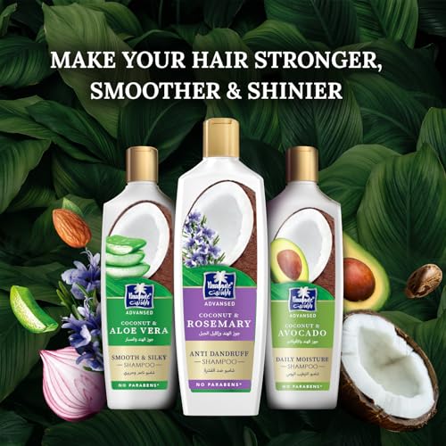 Parachute Advansed Rosemary Anti-Dandruff Shampoo 11.5 Fl Oz x2 with Coconut - Nourishing Hair & Scalp Detox