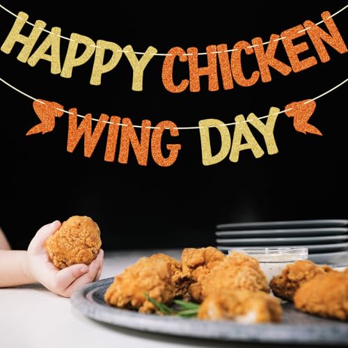 Chicken Wing Day Banner for BBQs & Parties - Pre-Strung Decor