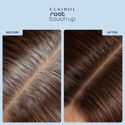 Clairol Root Touch-Up Temporary Concealing Powder, Dark Brown Hair Color | Ammonia Free | Instantly Cover Roots + Define Eyebrows | On-the-Go Compact with Mirror and Application Brush | Pack of 1