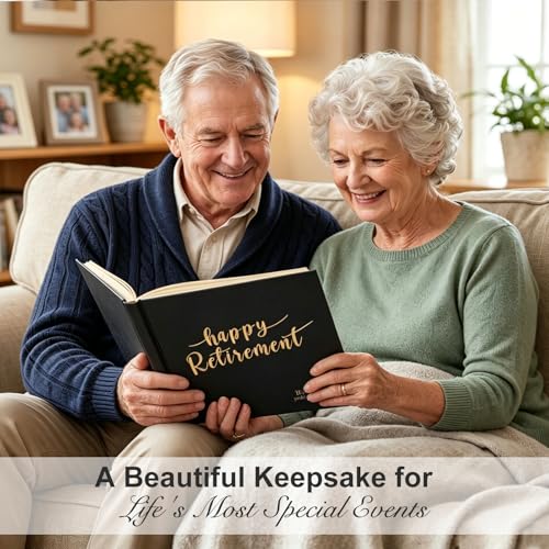 Lankaiva Happy Retirement Guest Book – Memory Keepsake Album