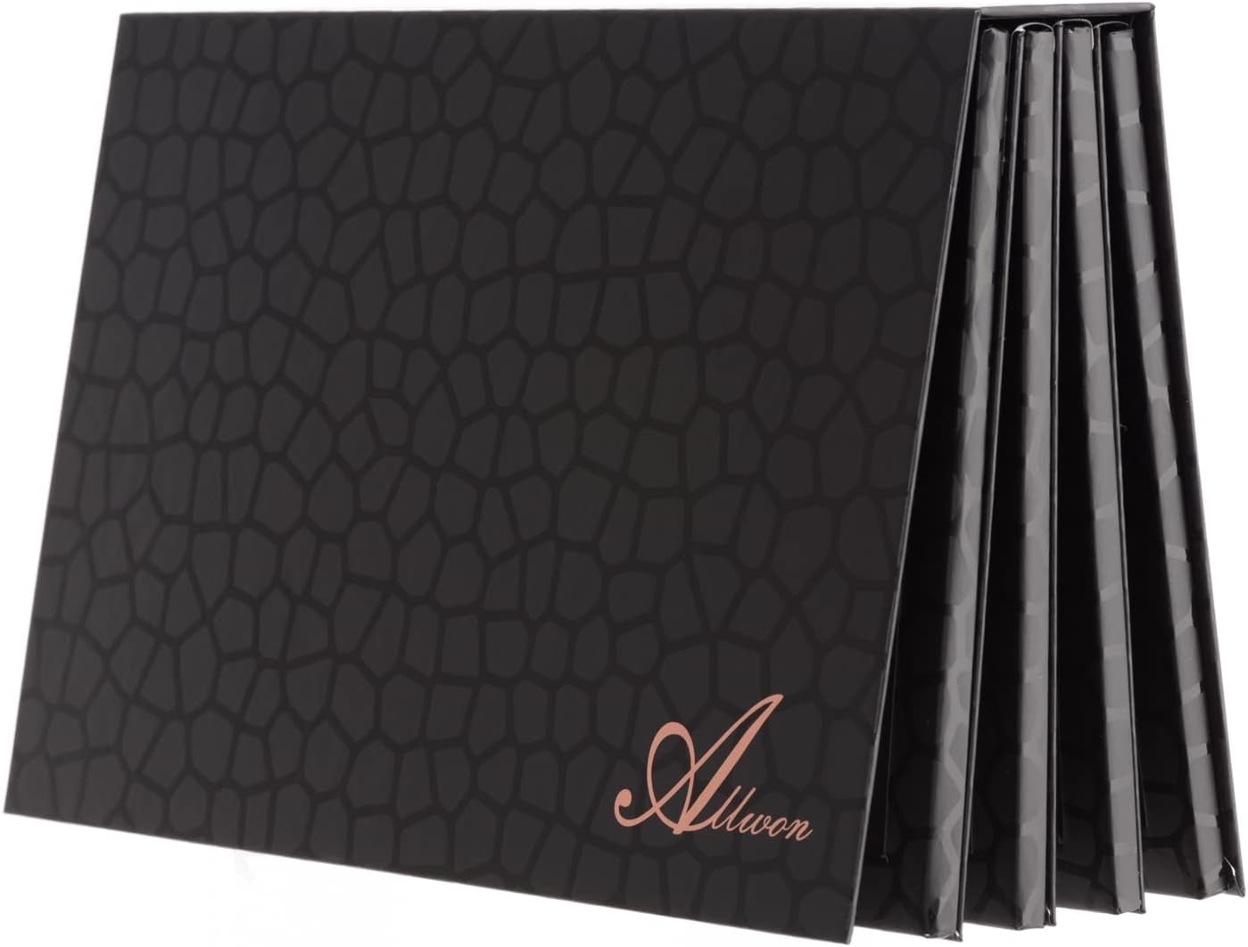 Large Empty Makeup Palette - 4-Layer Book Shaped Magnetic Storage Box for Eyeshadow, Lipstick & Blush | Black