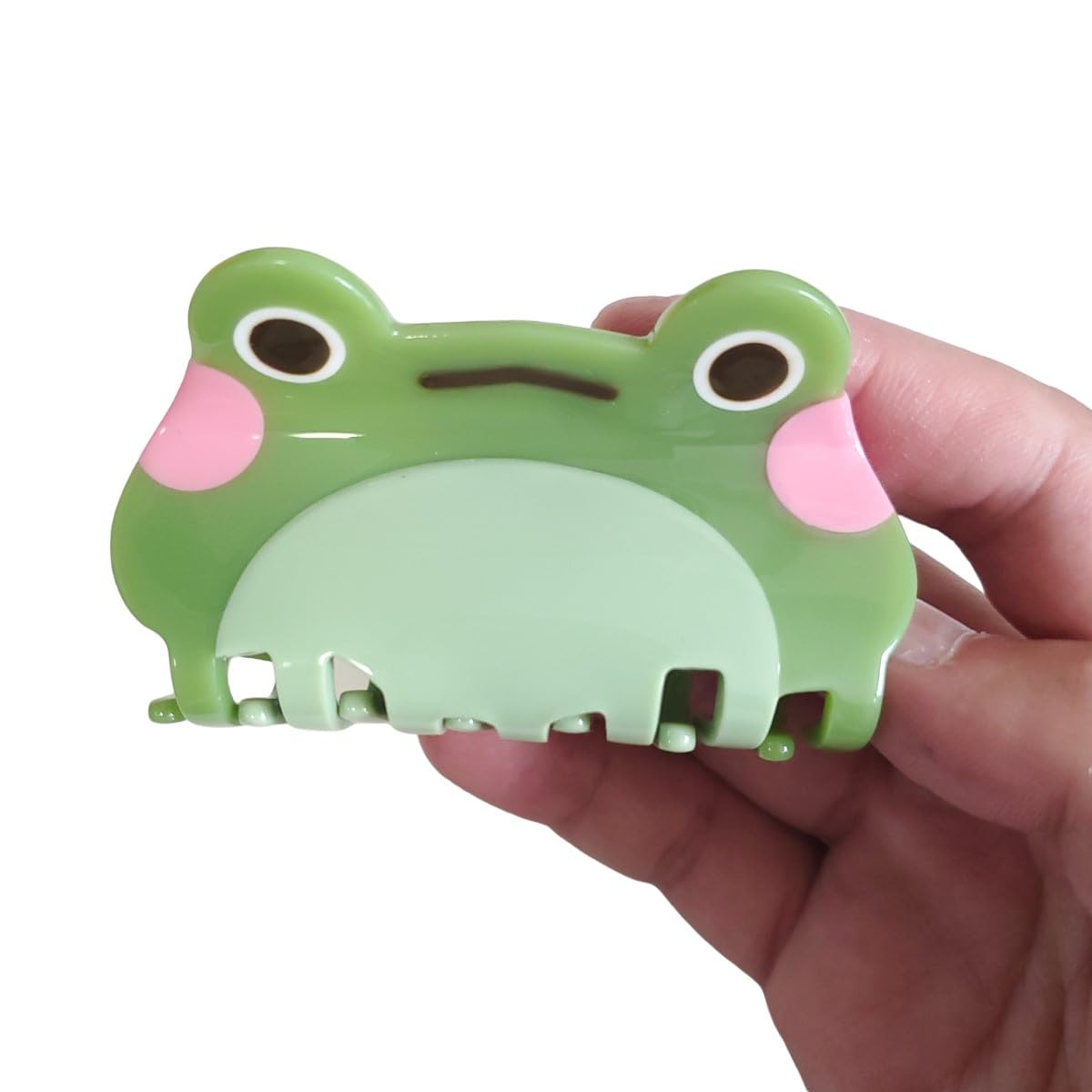 Small Green Frog Hair Clip - Acetate Hair Claw for Women | Cute & Fun Accessory