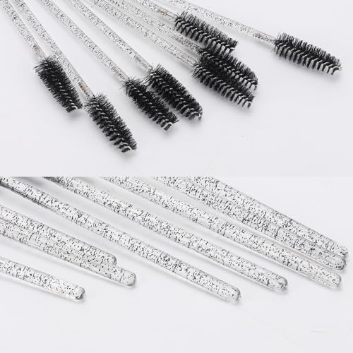 200 Pcs Disposable Eyelash Brushes Crystal Mascara Wands for Eye