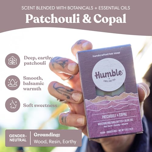 Humble Patchouli & Copal Moisturizing Face & Body Bar Soap 4oz - Pack of 1