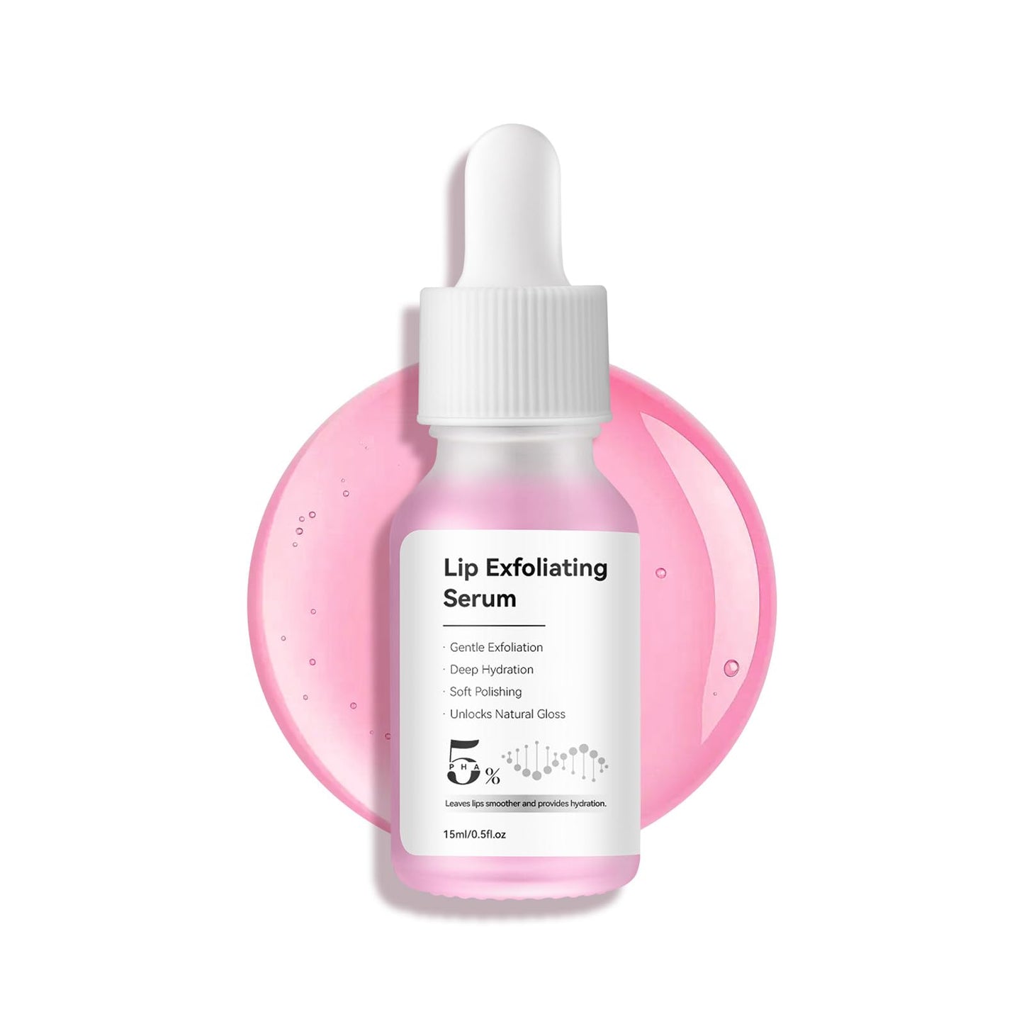 PHA 5% Exfoliating Lip Serum – Overnight Leave-On Treatment for Dry, Cracked Lips, Hydrating Lip Exfoliator & Primer for Smoother, Softer, Plump-Looking Lips (2)