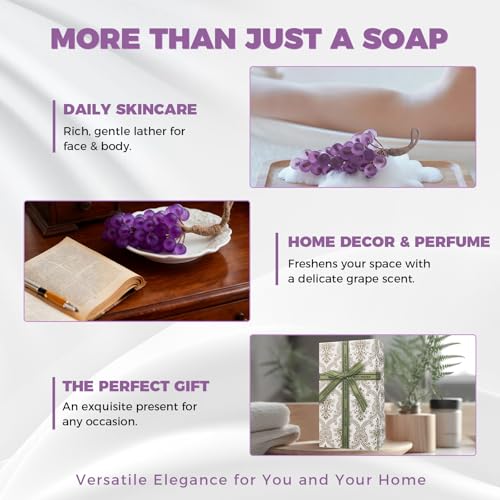 OUKEYA Grape Soap Gift Set - Lavender Aroma Moisturizing Bar