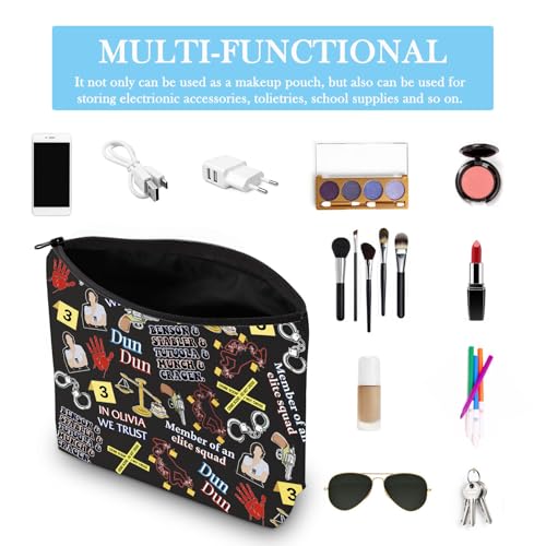Law Detective TV Show Canvas Makeup Bag - Zipper Cosmetic Travel Organizer
