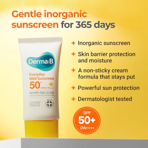 Derma B Mild Sunscreen SPF50+ PA++++ for Sensitive Skin - 50ml
