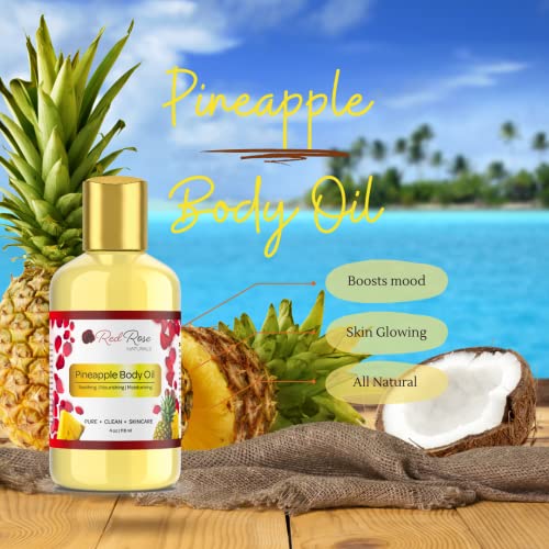 Pineapple Body Oil - 100% Natural, Hydrating & Moisturizing - 4 oz